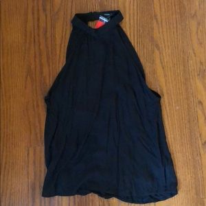 Black halter small NWT, open back.
